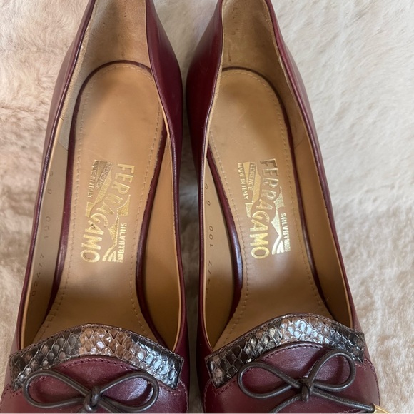 Salvatore Ferragamo Maroon Heels - Picture 7 of 12